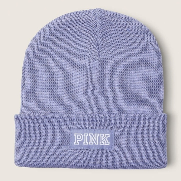 VS PINK GRAY RIB BEANIE main image 4